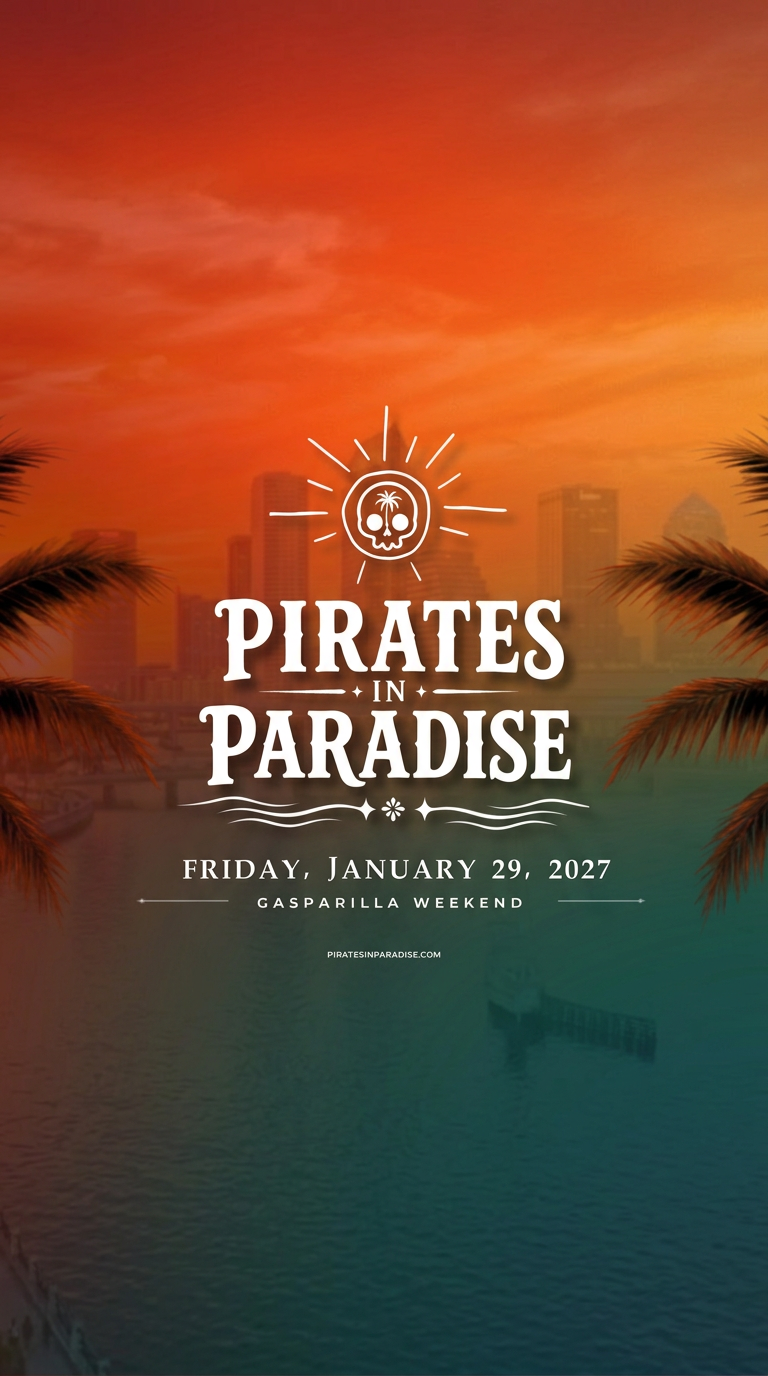 Pirates in Paradise, Friday, January 29, 2027 during Gasparilla weekend
